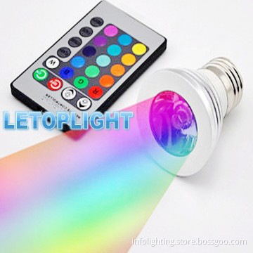 E27 3W RGB led spot light with CE ROHS